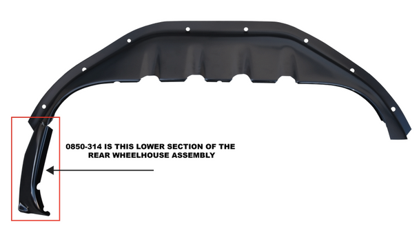 1973-1987 Chevy Gmc Pickup Bedside Lower Rear Section W/lower Inner Brace (Longbed)