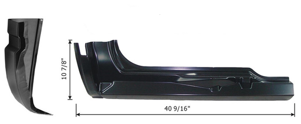 Rh 1996-1998 Chevy & Gmc Pickup Rear Door Rocker Panel & Cab Corner For 3 Door Extended Cab