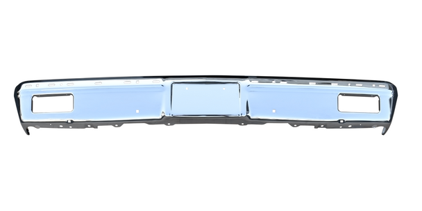 1981-1982 Chevy Gmc Truck Chrome Front Bumper - With Impact Strip Holes