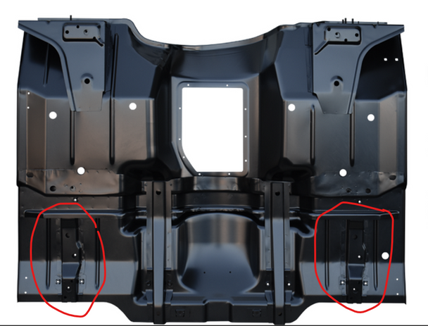 1976-1983 Jeep CJ5 Outboard Front Floor Support SET Both Sides