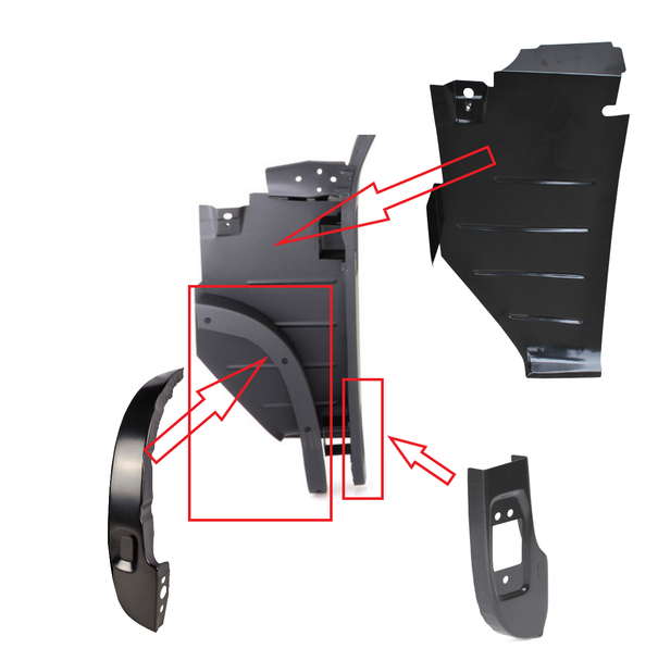 Lh 1947-1955 Chevy Gmc Pickup Inner Cowl Side Repair Kit (1St Series)