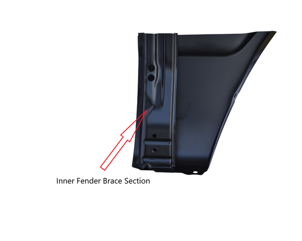 Lh 1967-1972 Chevy & Gmc Truck NEW Front Fender-Lower Rear Section With Brace Lh 1967-1972 Chevy & Gmc Truck NEW Front Fender-Lower Rear Section With Brace