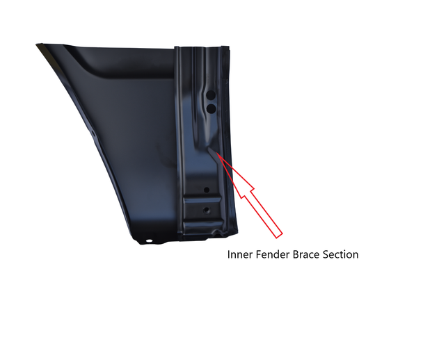 Rh 1967-1972 Chevy & Gmc Truck NEW Front Fender-Lower Rear Section With Brace Rh 1967-1972 Chevy & Gmc Truck NEW Front Fender-Lower Rear Section With Brace