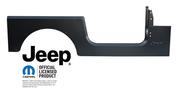 Rh 1987-1995 Jeep YJ Wrangler Full Side Panel With A+B Pillar Installed