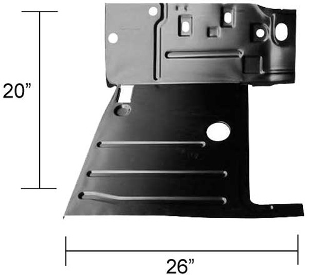 Lh -  1947-1955 Chevy & Gmc Truck Cab Floor Repair Section