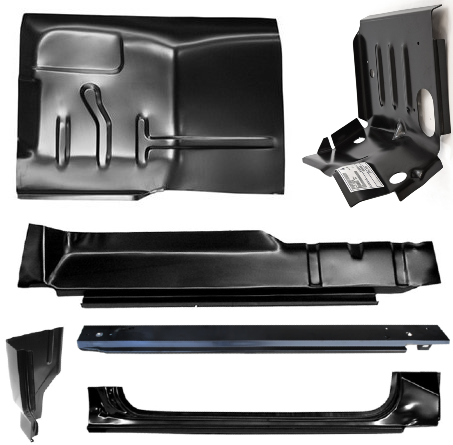 Rh 1987-96 and 97-98 f250hd f350 Ford Pickup 6 Pc Cab Repair Kit 2 Dr Std Cab img