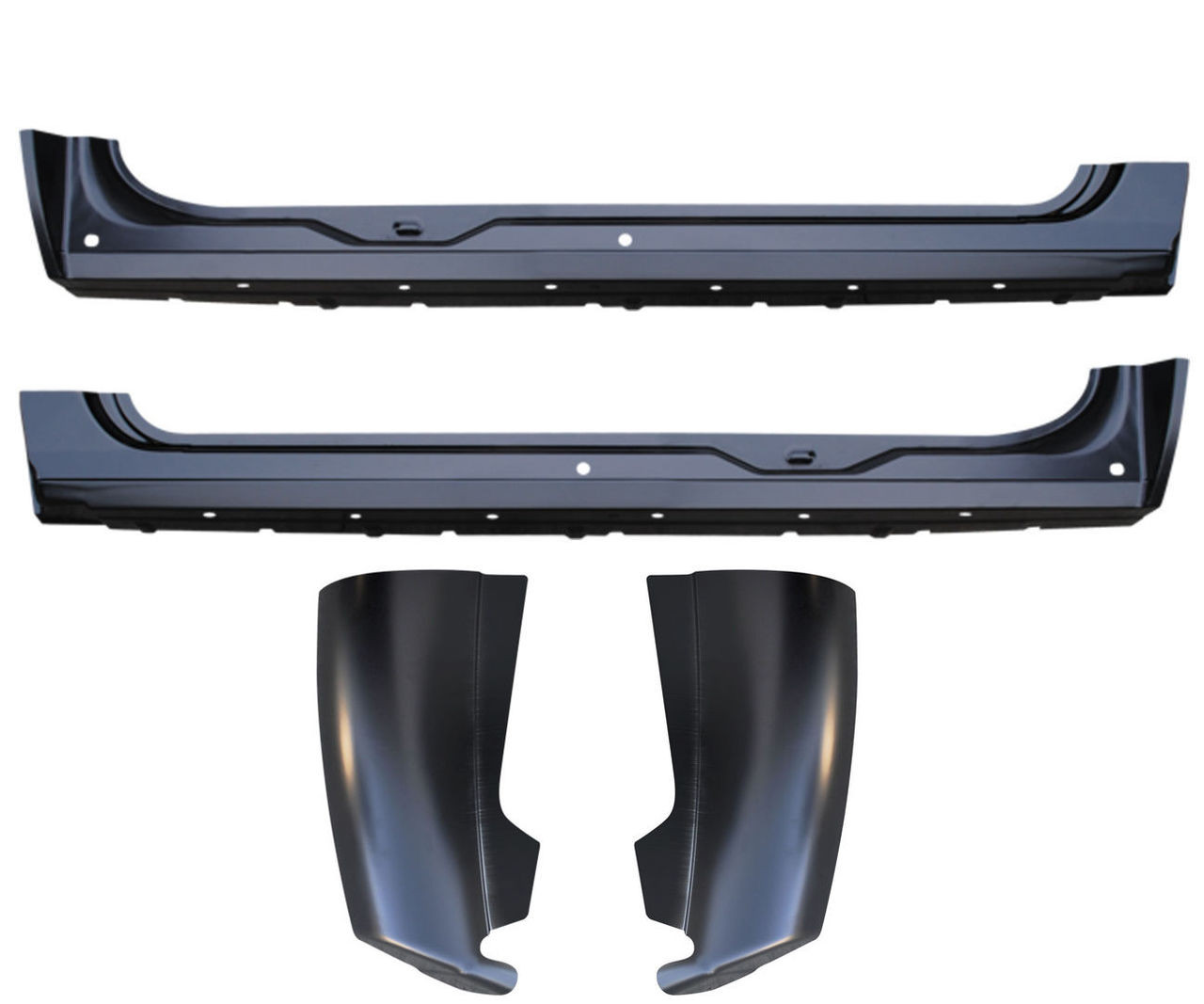 2007-2013 Chevy & Gmc Pickup Rocker Panel & Cab Corner 4 Pc Kit-4 Door Ext. Cab img