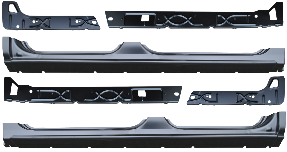 Lh Rh 1999-2006 Chevy Gmc Inner and Outer Rocker Panel Set 4 Door Crew Cab img
