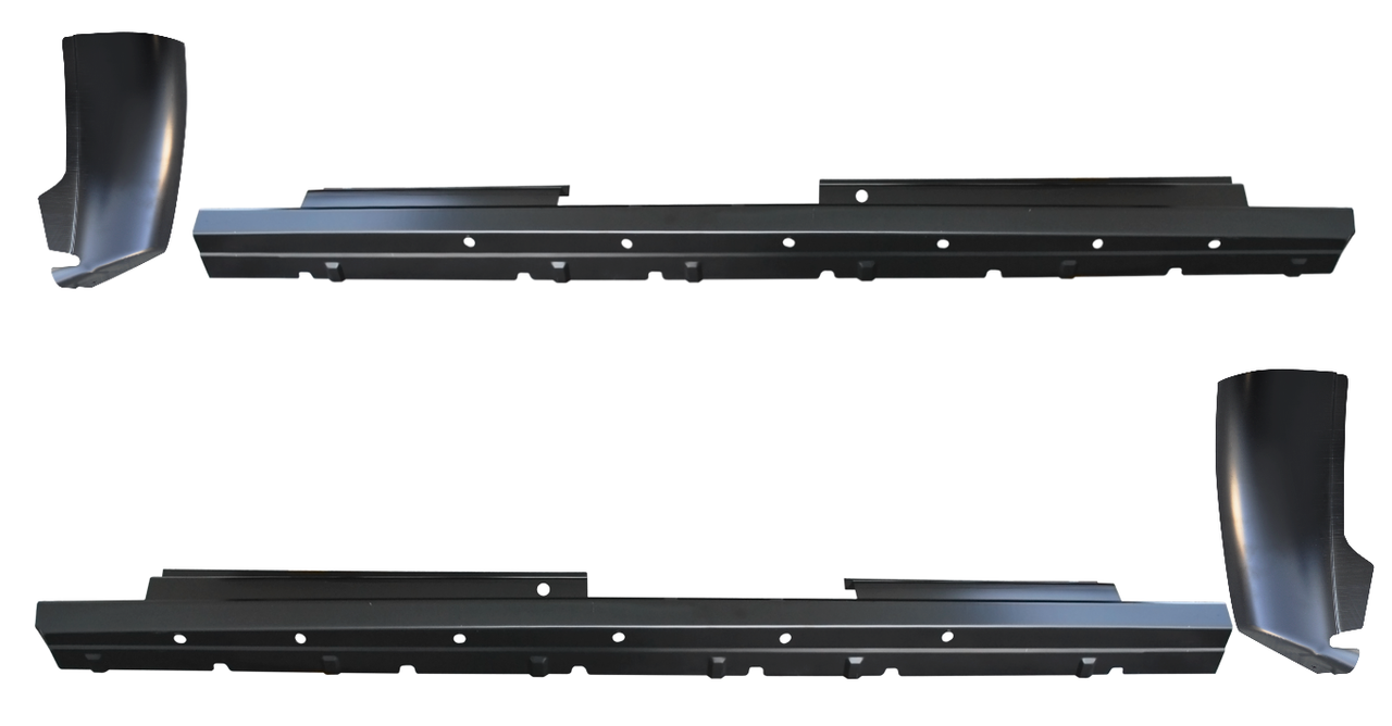 Lh Rh 2007-2013 Chevy Gmc Pickup Slip On Rockers Cab Corners 4 door Crew Cab img