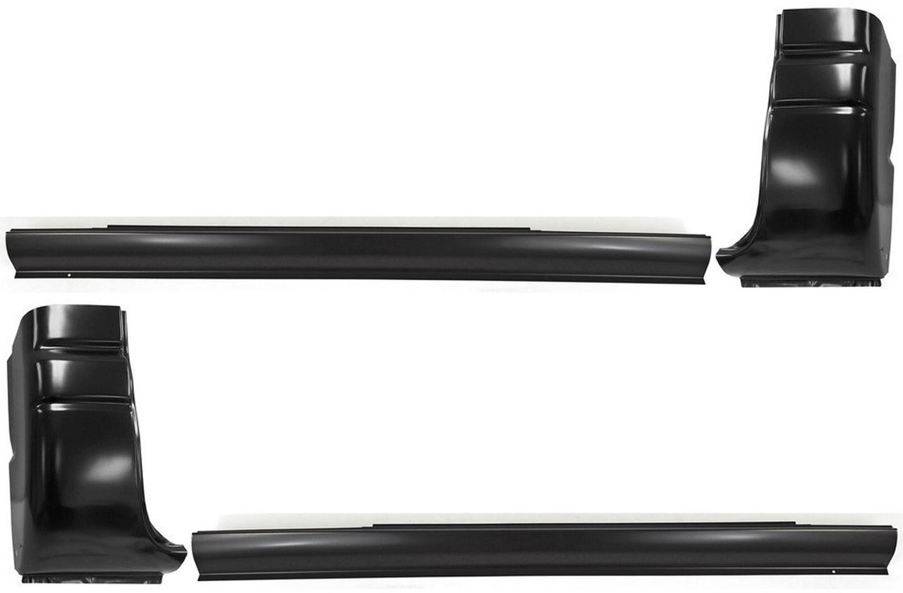1994-2001 Dodge Ram Slip-On Outer Rocker Panel/Cab Corner 4 Piece Set 2 Door Cab img