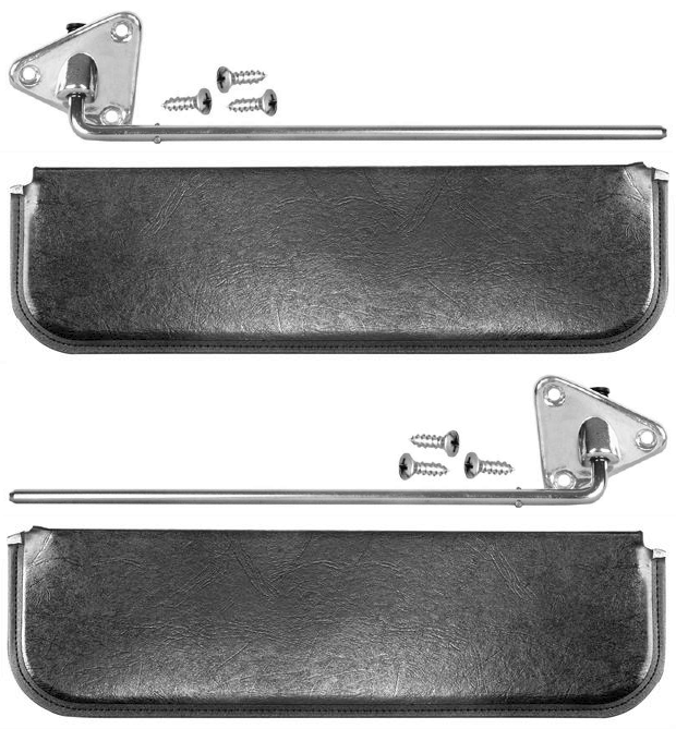 1955-1959 Chevy Gmc Pickup Truck Sun Visor Set- Black img