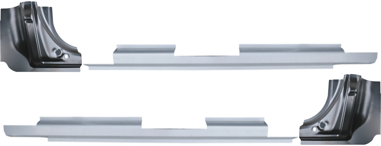 Lh Rh 2000-2004 Dodge Dakota Slip On Rocker Panels Cab Corners Crew Cab img