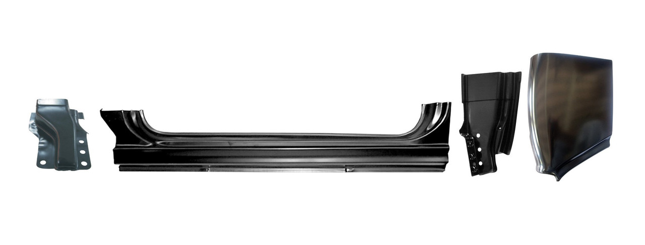 Lh 1960-1966 Chevy Gmc Truck Oe Style Outer Rocker Cab Corner Pillar Set img