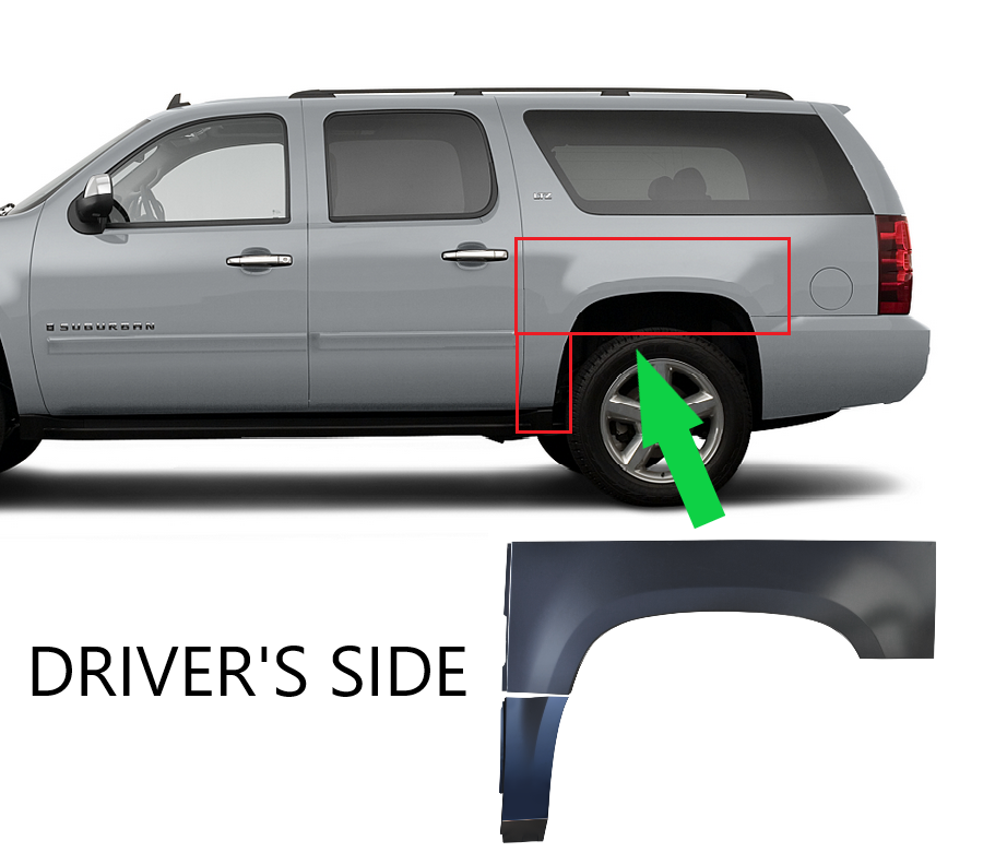 Upper Rear Wheelarch And Dogleg 2007-2014 Suburban GMC Yukon XL Escalade ESV img
