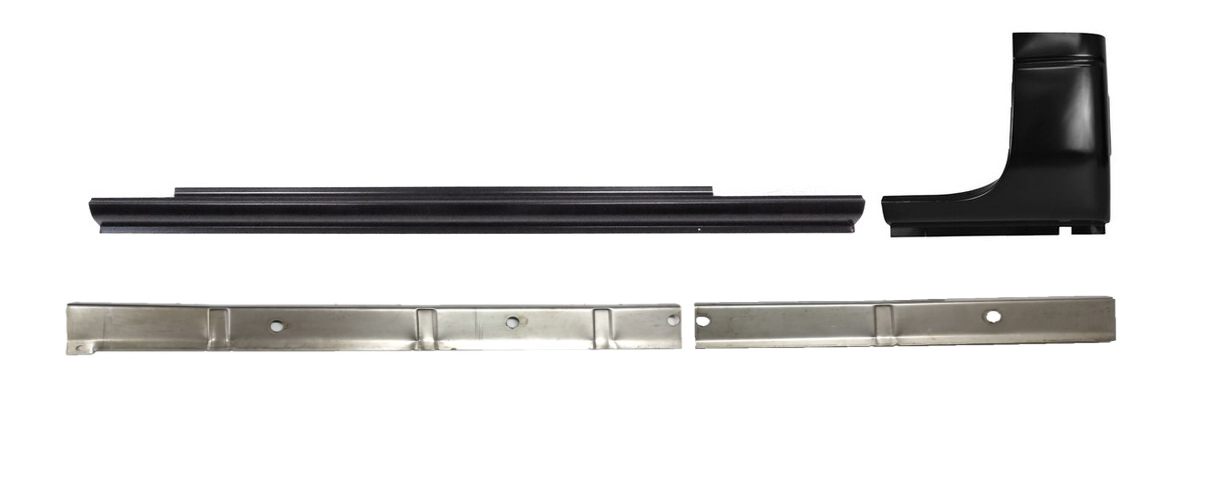 Lh 1998-2001 Dodge Ram Quad Cab Slip-On Rocker Panel And Cab Corner Inner Rocker img
