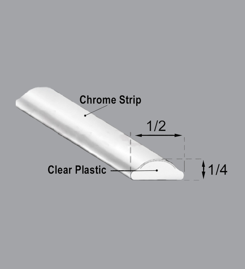 Glass Seal Chrome Lockstrip Insert see applications in description img