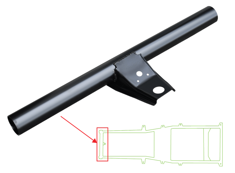 1987-1995 Jeep Wrangler YJ Frame Front Frame Crossmember With Body Mount img
