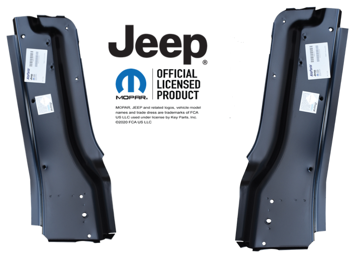 Lh Rh 1981-1986 Jeep CJ7 1987-1995 YJ Side Panel Support Assemblies Pair img