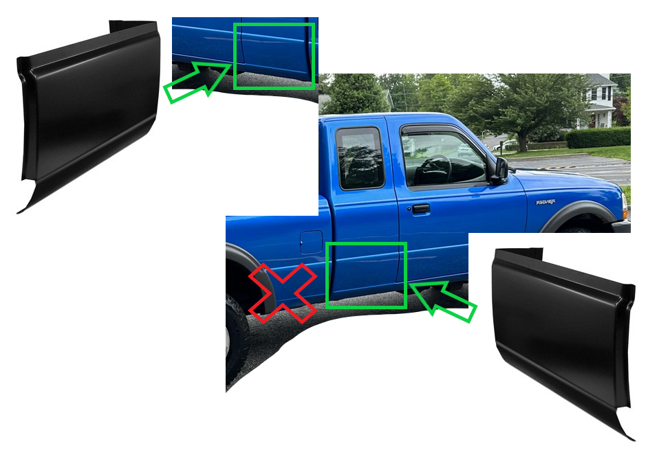 Lh Rh 1993-2011 Ford Ranger Rear Cab Corner Set 2 Door Extended Cab img
