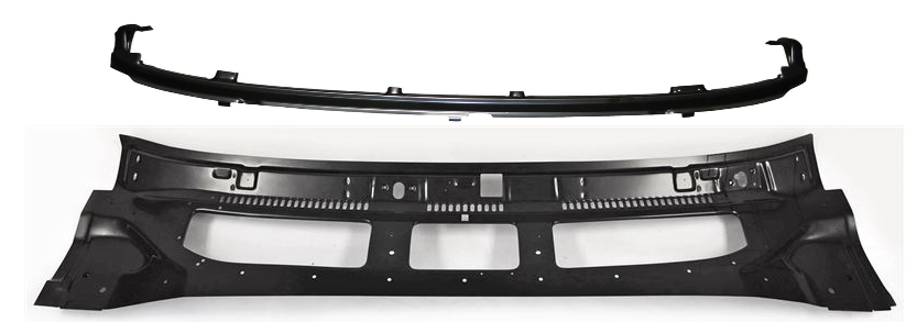 1968-1969 Gm A-Body Upper Cowl Panel Skin With Windshield Base Channel img