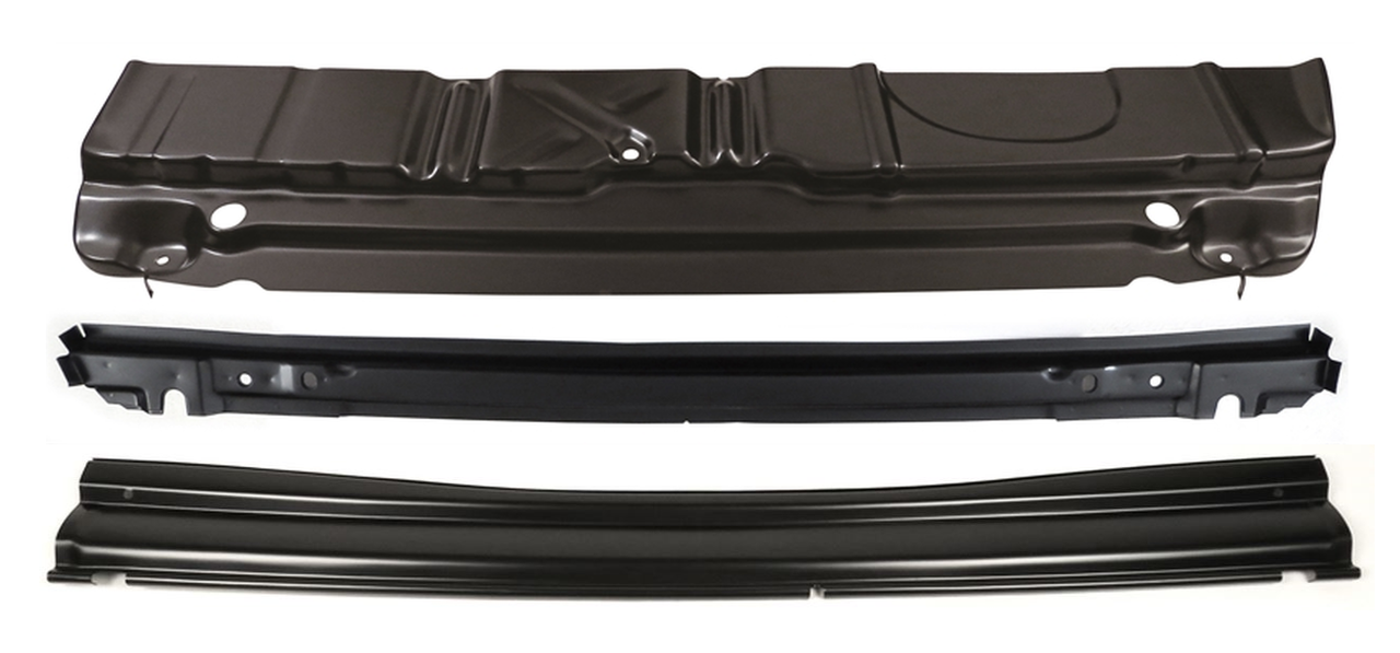 1955-1957 Chevy Trunk Floor Rear 11 Inch Section With Underside Brace & Tail Pan img