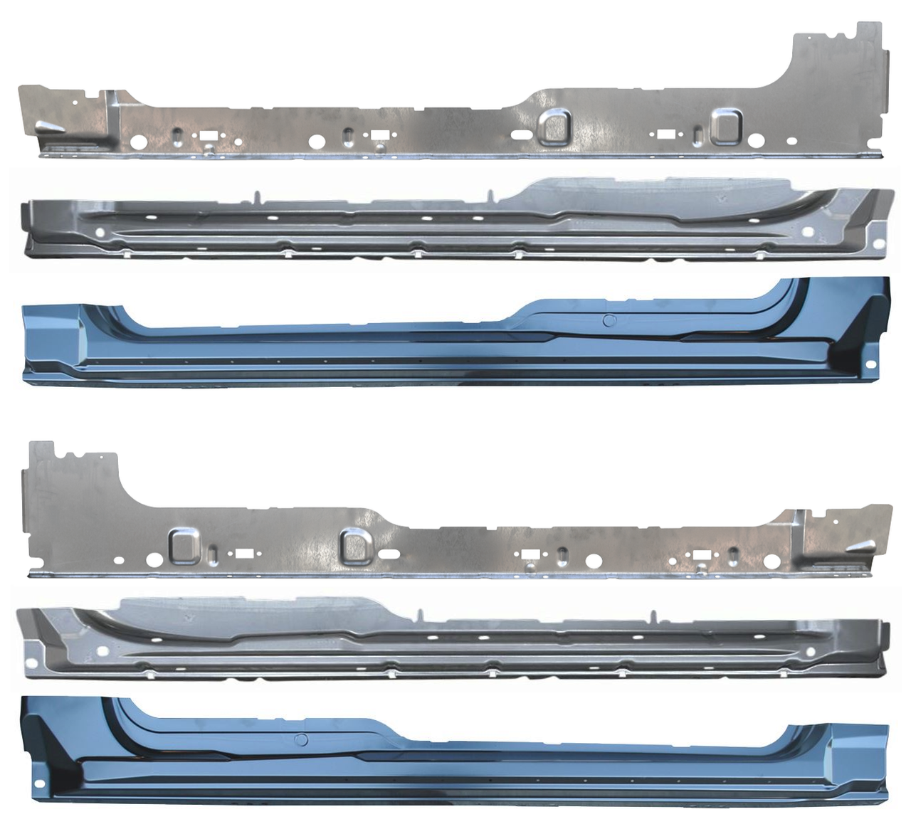 2009-2014 Ford Pickup F150 Outer, Center, Inner Rocker Panel Set 4 Door Extended img