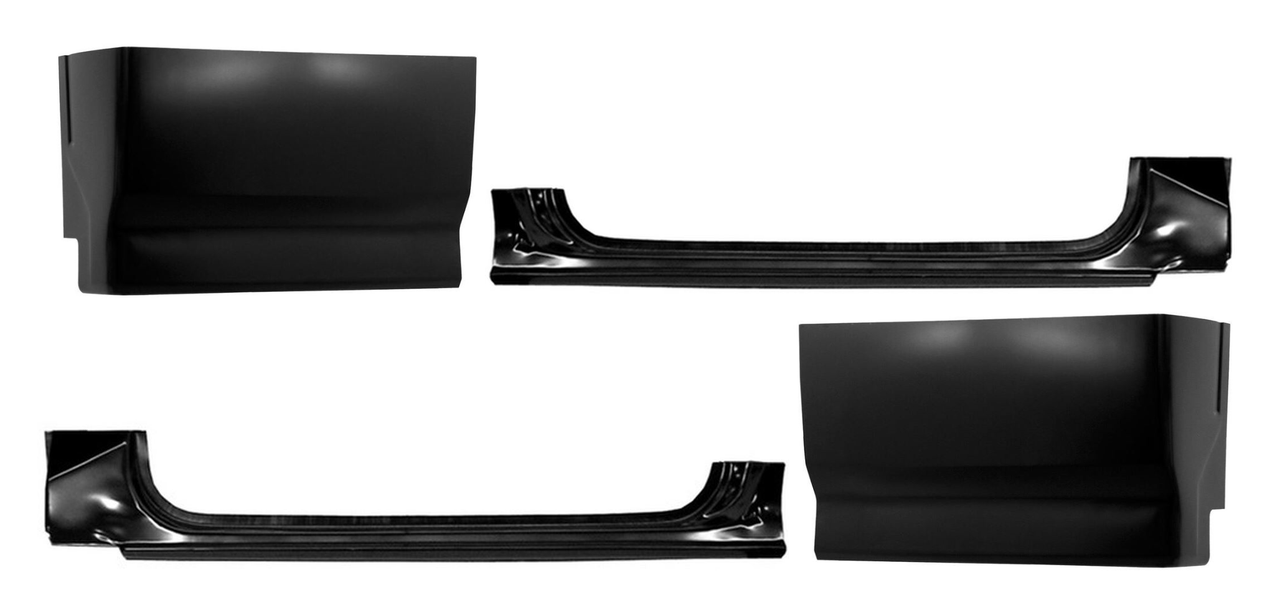 1980-1996 Ford Pickup and 97-98 F250HD F350 Rocker Cab Corner Set 2 Dr Ext. Cab img