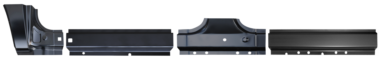 Rh 2000-2005 Ford Excursion Outer Rocker Panel Repair Kit With Dogleg img