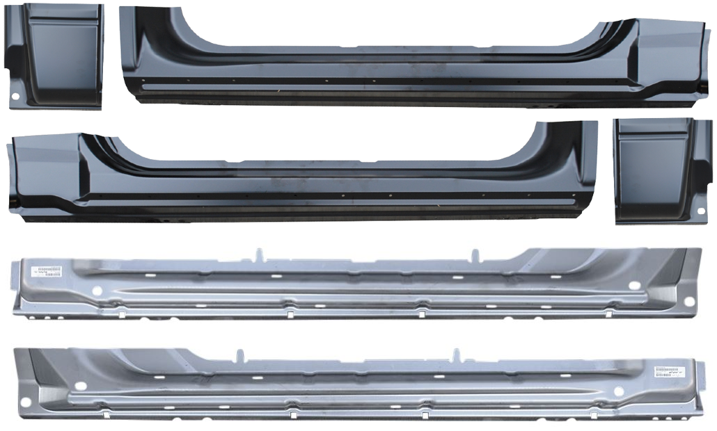 2009-2014 Ford Pickup F150 Outer Inner Rocker Panels Cab Corners SET For 2 Door img