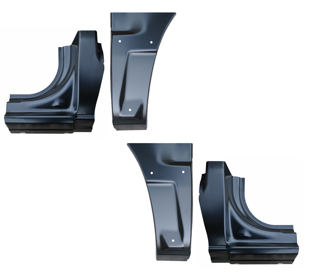2002-2006 Avalanche Rocker Panel Dogleg Sections For Model With Cladding 4pc SET img