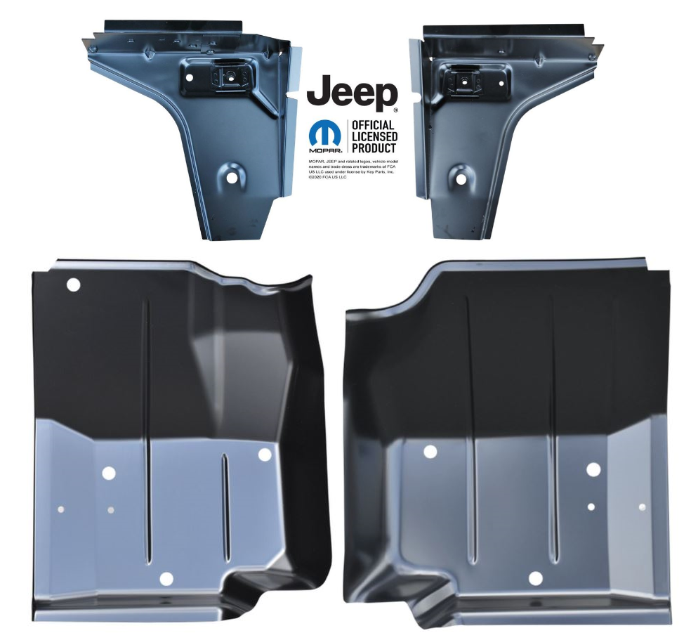 1976-1986 Jeep Wrangler CJ5 CJ7 Front Body Mount/Front Floor Pan Set NEW img