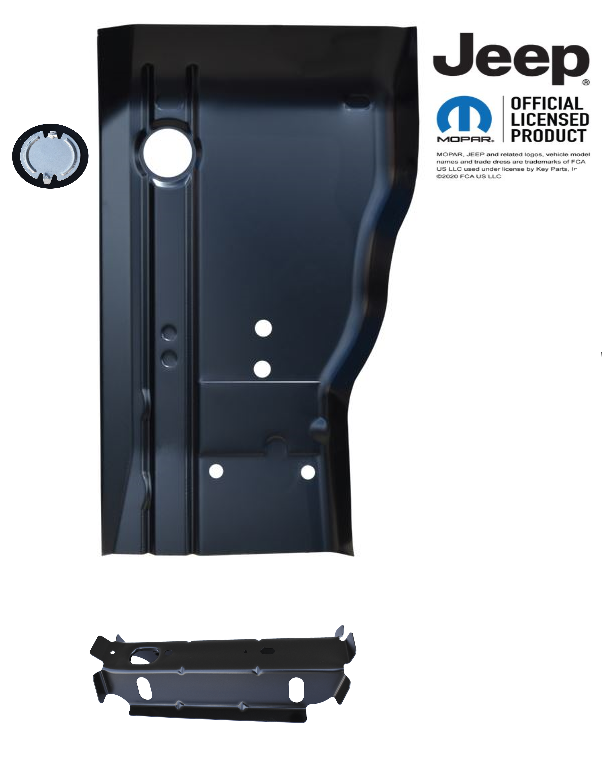 Lh 1995-2001 Jeep Cherokee Factory Style Front Floor Pan & Front Seat Mount img