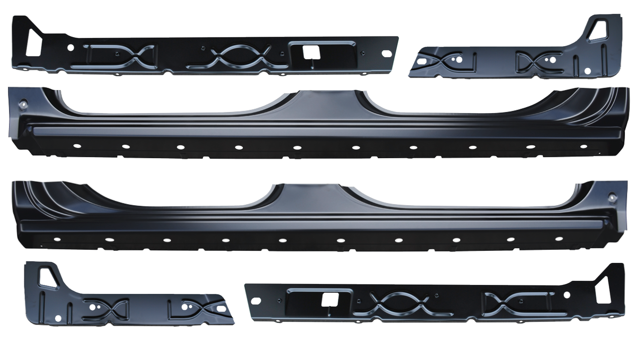 2014-2018 Chevy Gmc Pickup Factory Style Outer/Inner Rocker Panel SET Crew Cab img