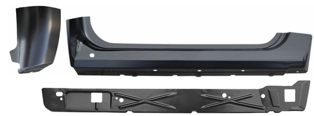 Rh 2007-2013 Chevy Gmc Pickup Inner Outer Rocker Panel Cab Corner 3 Pc Set (2 Do img