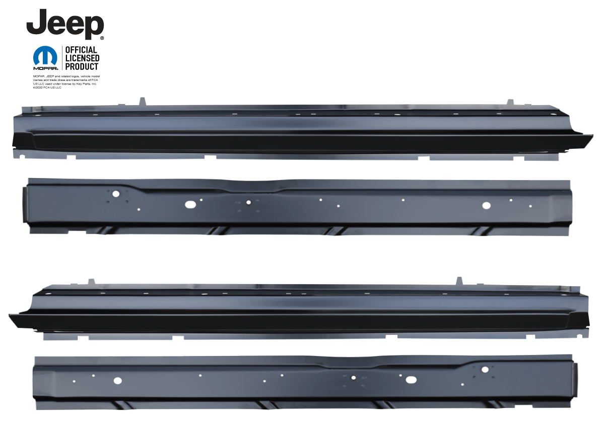 1984-2001 Jeep Cherokee XJ Die Formed Inner and Outer Rocker Panel SET 4 Pcs img