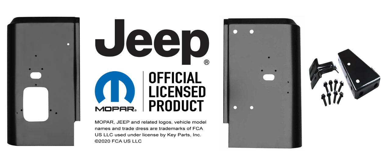 Tail Light Corner Panels & Bracket KIT 1987-1995 Jeep Wrangler Yj Rear For PAIR img