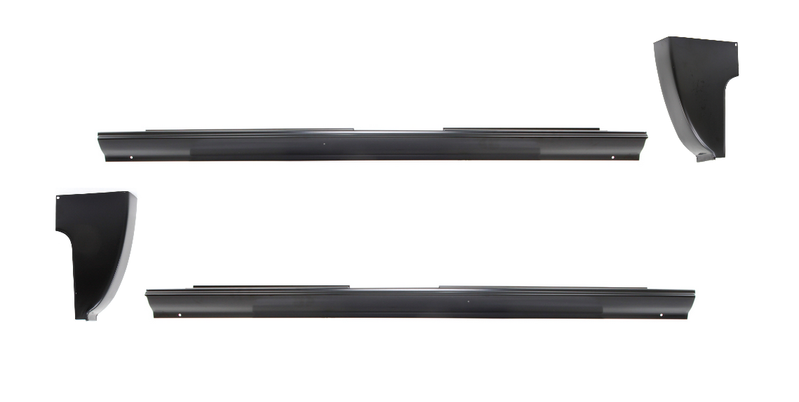 1973-1987 Chevy Gmc Crew Cab Pickup Slip-On Rocker Panel Cab Corner 4 Pc SET img