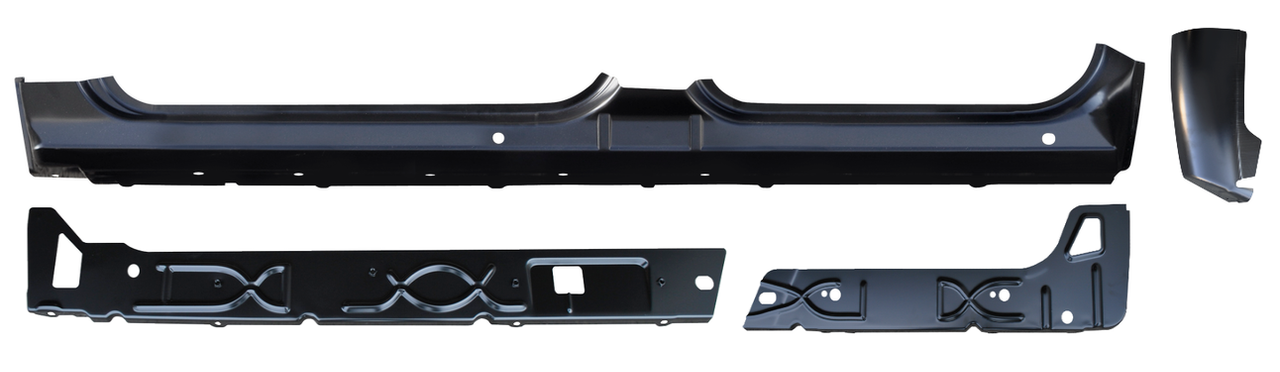 Lh 2007-2013 Chevy & Gmc Pickup Outer Rocker Panel & Cab Corner Set For Crew Cab img