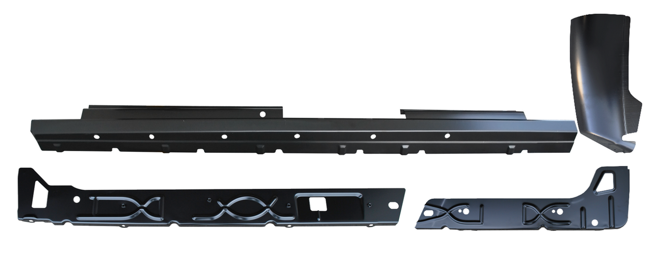 Lh 2007-2013 Chevy Gmc CrewCab Pickup Slip-On Rocker, Inner Rocker & Cab Corner img