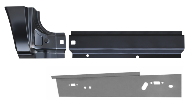 Rh 2000-2005 Ford Excursion Rear Door Inner/Rocker And Dogleg 3 Piece Set img