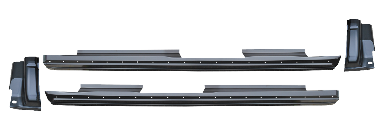 2009-2014 Ford Pickup F150 Crew Cab Slip-On outer Rocker Panel Cab Corner SET img