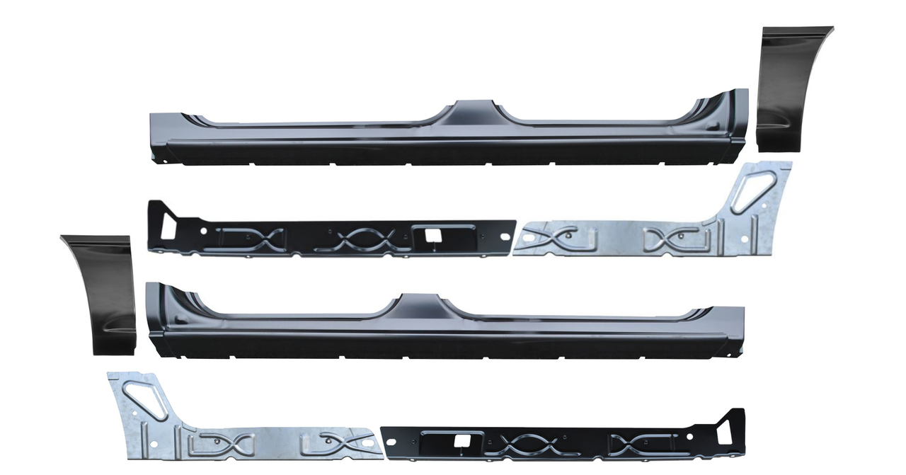2000-2006 Suburban Avalanche Yukon XL Inner/Outer Rocker Panel Dogleg 8 Pc SET img
