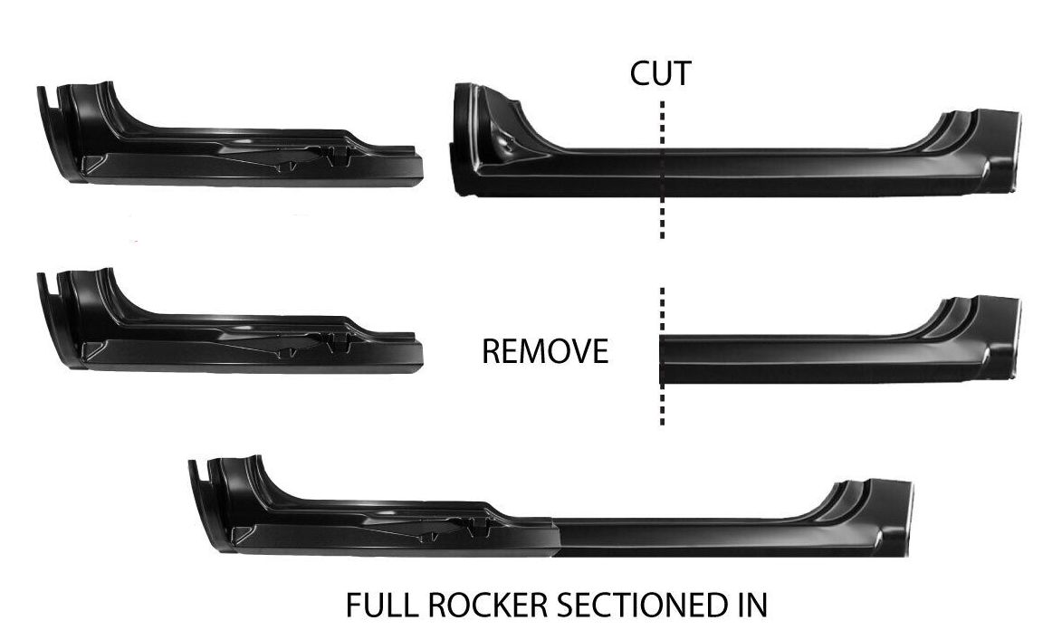 Rh 1996-1999 Rocker Panel Kit Chevrolet GMC 3 Door Extended Cab Pickup img