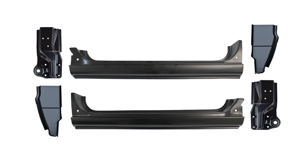 1967-1972 Chevy Gmc Truck Oe Style Full Outer Rocker Panel & Door Pillar Repair img