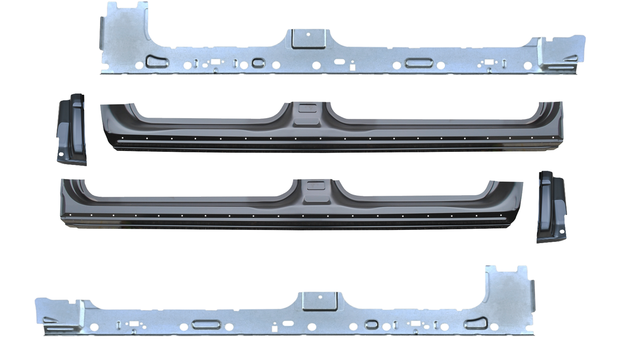 2009-2014 Ford Pickup F150 Inner/Outer Rocker Panels & Cab Corners For Crew Cab img