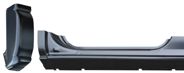 Rh 1999-2006 Chevy GMC Crew Cab Pickup Rear Door Rocker and Cab Corner img