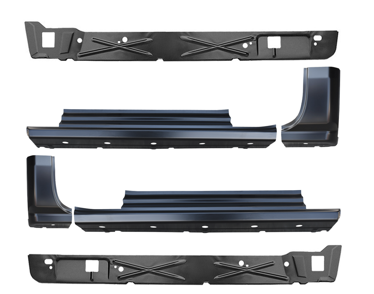 Slip-on Rocker Panels With Inners & Cab Corners 2014-2018 Chevy & Gmc Pickup img