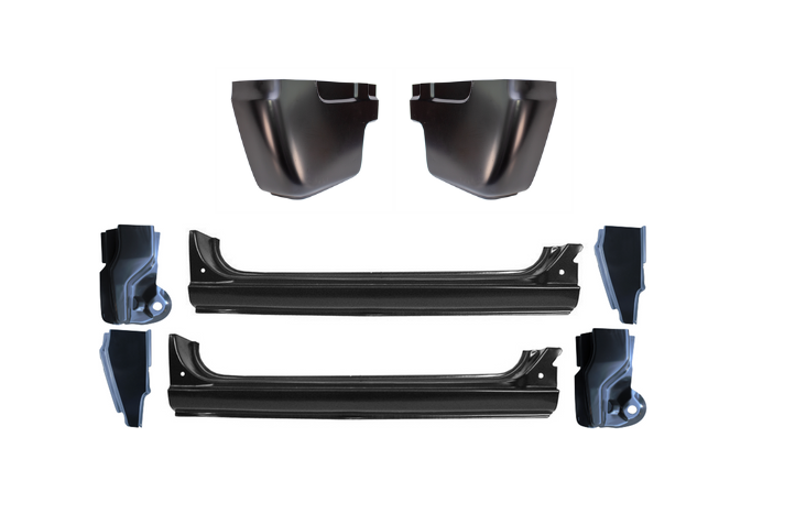 1967-1972 Chevy Gmc Truck Oe Style Outer Rocker Cab Corner Pillar Repair SET img