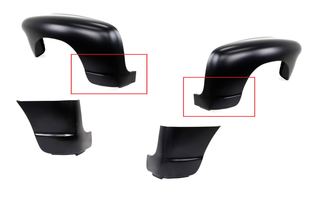 1947-1953 Chevy & Gmc Pickup Front Fender-Lower Rear Sections PAIR img