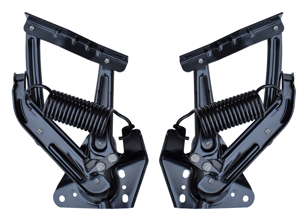 1967-1972 Chevy Gmc Truck Hood Hinge Set With Springs Installed img